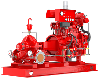 Fire protection pump packages for mines