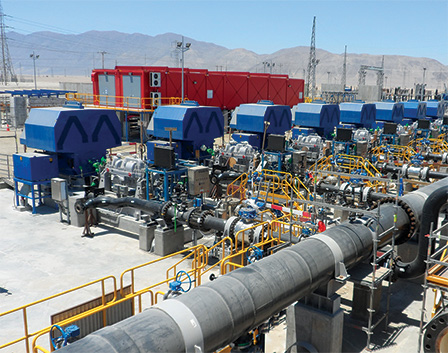 Pump station for seawater pipeline for Mining in Chile