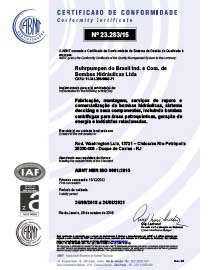 RP Brazil - ISO 9001:2015 certificate