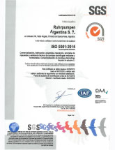 RP Argentina - ISO 9001:2008 certificate