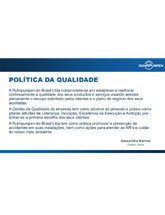 RP Brazil - Quality Policy (Portuguese)