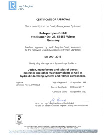 RP Germany - ISO 9001:2015 certificate