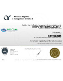 RP Mexico (Industrial) - ISO 9001:2015 certificate