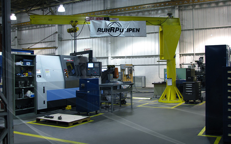 Inside the Ruhrpumpen's facility in Tulsa, OK, USA