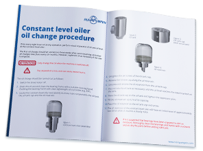 Constant level oiler oil change procedure