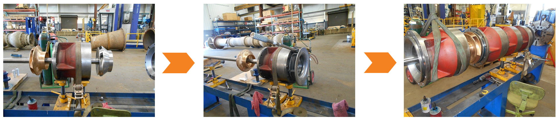 Re-bowl service for Vertical Turbine Pumps