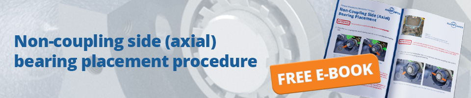 Non-coupling side (axial) bearing placement procedure for centrifugal pumps